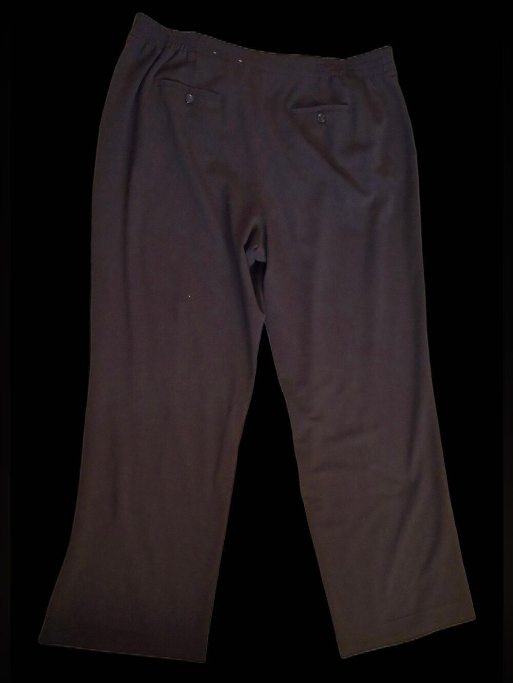 Ladies  Black Elastic-Waist Casual Pants